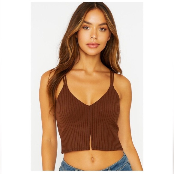 aerie Tops - Aerie Top M Festival Brown